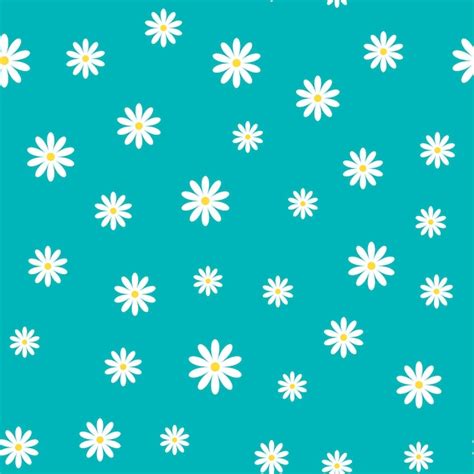 Premium Vector Daisy Chamomile Vector Seamless Pattern Vector Illustration