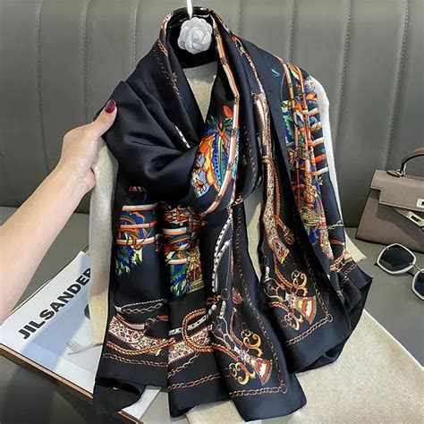 Charpe Imprim E De Marque De Luxe Pour Femme Ch Le D T Doux Bandana