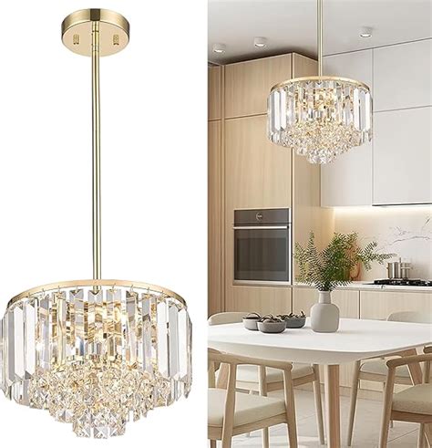 Cargifak Gold Chandelier Tier Crystal Chandelier Modern Pendant