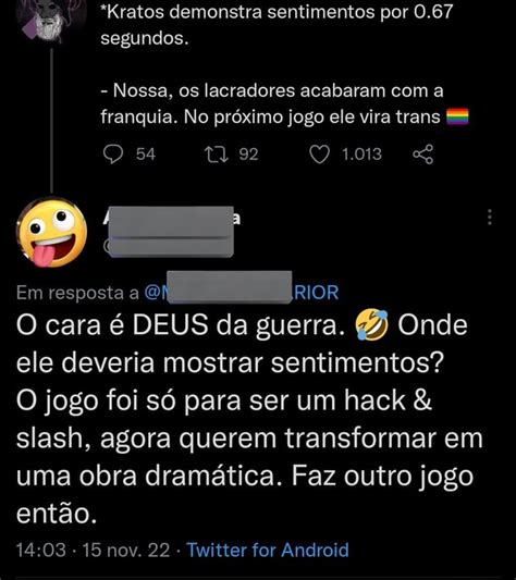 Kratos Demonstra Sentimentos Por Segundos Nossa Os Lacradores