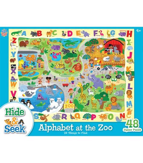 Masterpieces 19 X 14 Alphabet At The Zoo Nature Jigsaw Puzzle 48pc