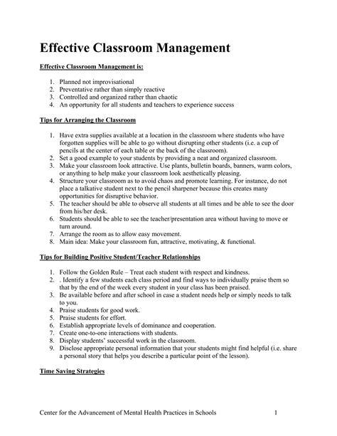 Effective Classroom Management Pdf