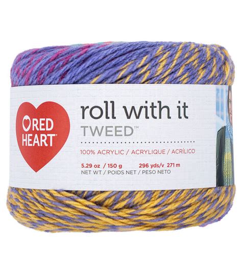 Red Heart Roll With It Tweed Yarn Joann