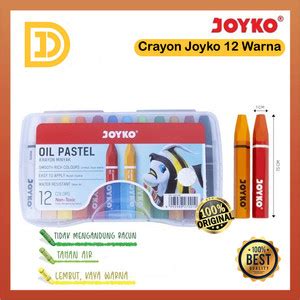 Jual Crayon Set Art Isi 12 Warna Krayon Titi Oil Pastel Joyko Original