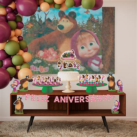 Painel Festa Masha E O Urso Colormyhome Extra