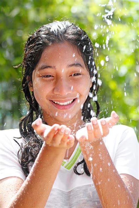 Girl In The Shower Stock Image Image Of Girl Happy 17002575