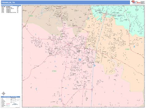 Franklin County Tn Wall Map Color Cast Style By Marketmaps Images And Photos Finder