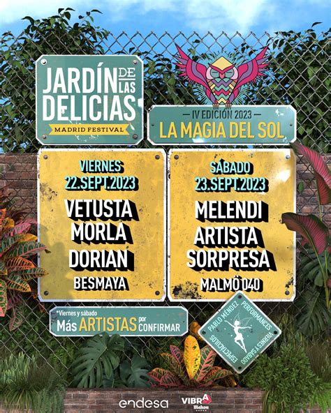 Jardín de las Delicias 2023 primeras confirmaciones MERCADEO POP