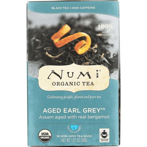 Numi Aged Earl Grey Bergamot Black Tea Tea Bags Case Of