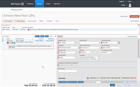 Solved Attach Pre Approval File In Expense Entry Sap Concur Community