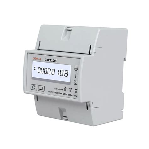 Aangepast Dac C Eenfase Draads Din Rail Modbus Slimme Energiemeter