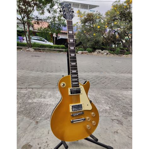 Jual Gitar Elektrik Gibson Les Paul Custom Warna Gold Shopee Indonesia