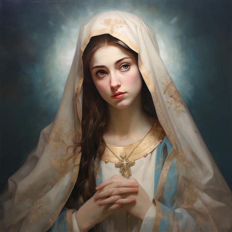 Premium Ai Image Catholic Mother Mary In Pastel Style