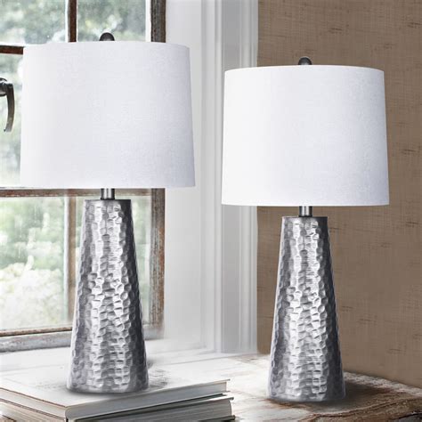 Hammered Metal Lamp Set Metal Lamp Lamp Sets Lamp