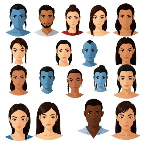 Un Grupo De Personas Con Diferentes Expresiones Faciales Y Caras