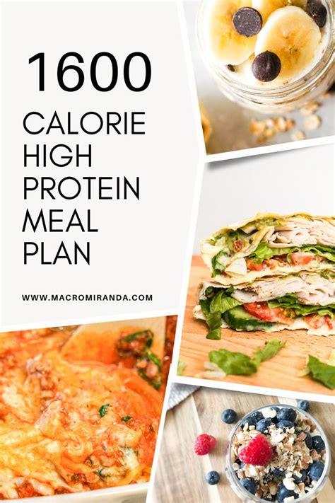 1600 Calorie High Protein Meal Plan En 2024