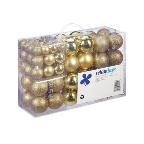 X Gouden Kunststof Kerstballen En Cm Glitter Mat Glans