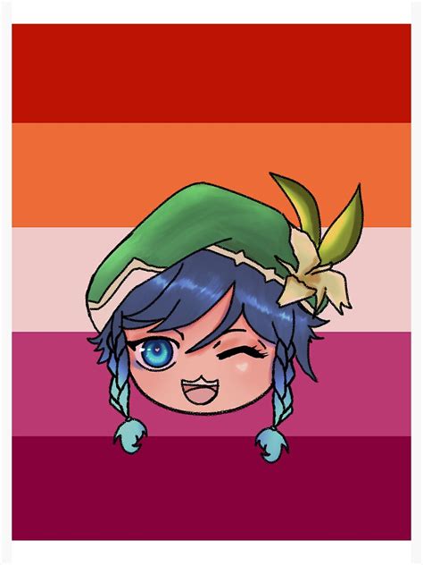 Venti Genshin Impact Lesbian Pride Flag Spiral Notebook For Sale By Nora Takami Redbubble