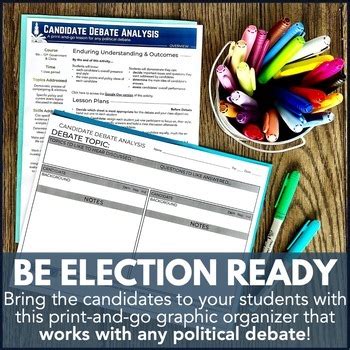 Political Debate Midterm Elections Viewing Guide Note Taking Organizer