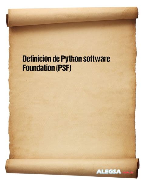 Definición de Python software Foundation PSF