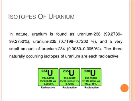 Production And Enrichment Of Uranium