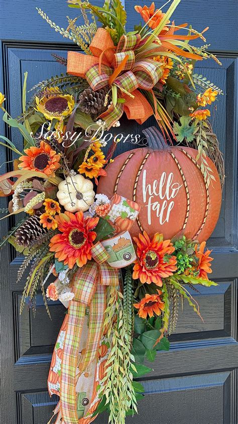 Sunflower Wreaths Wreath With Sunflowers Front Door Wreath Sassy