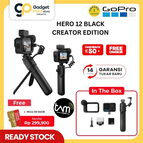 Jual Gopro Hero 12 Black Creator Edition Go Pro Hero12 Action Camera