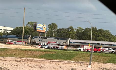 Seven Passengers Injured As Amtrak Train Derails In Crash With Semi