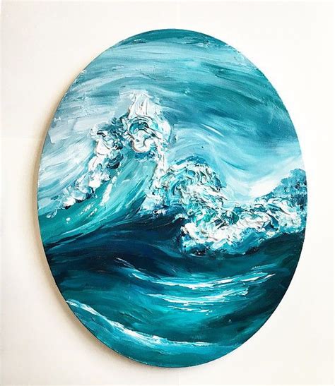 Oval Water Painting Homedecor Canvas Drawings Acrilic Paintings