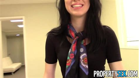 Propertysex Beautiful Brunette Real Estate Agent Home Office Sex Video