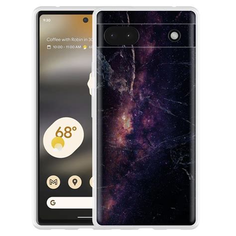 Cazy Hoesje Geschikt Voor Google Pixel 6a Black Space Marble Kopen