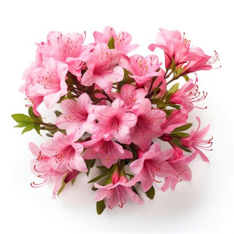 Premium Ai Image Beautiful Pink Azalea Bouquet On White Background