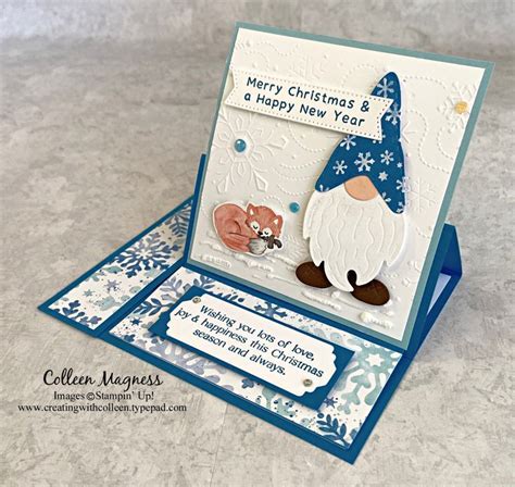 Kindest Gnomes Easel Card Christmas Cards To Make Christmas Cards