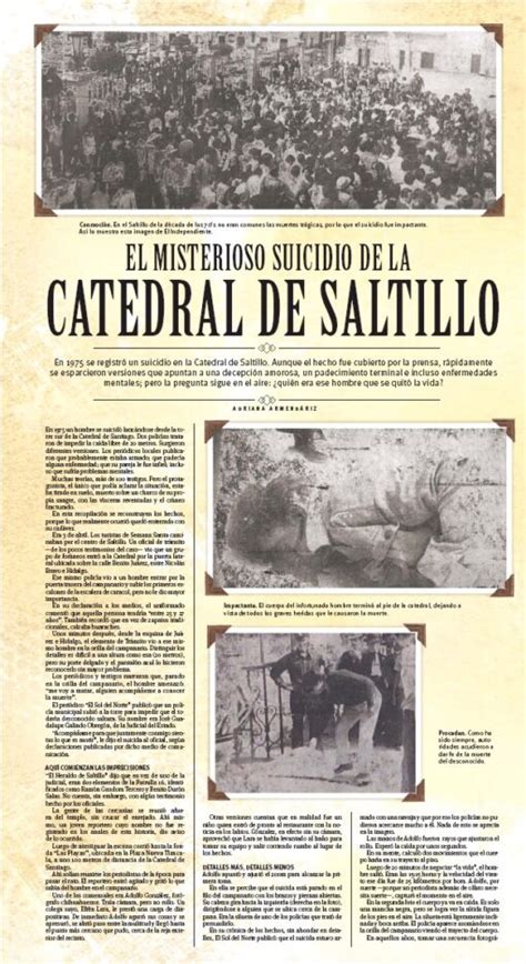 El Suicidio En La Catedral De Saltillo Fotograf As E Historias