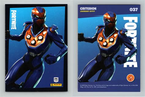 Criterion Fortnite Reloaded Panini Legendary Outfit Trading Card