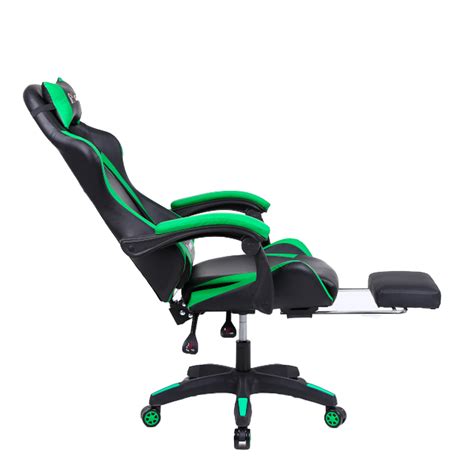 Silla Gaming Max Negro Verde Lb Gl Con Reposa Pies Nenotech