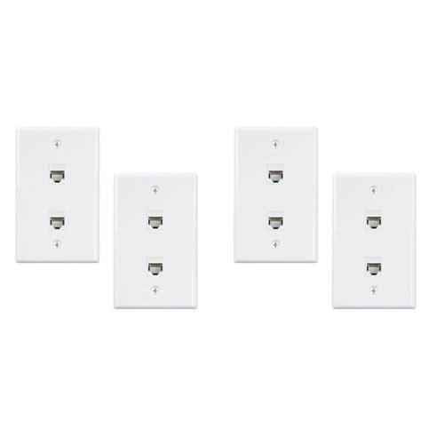 Pack Port Ethernet Wall Plate Cat Female To Female Wall Jack Rj