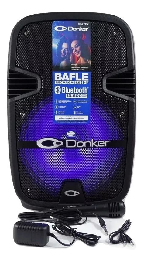 Bocina Bafle Amplificado Recargable Pulgadas Donker Bt Fm Env O Gratis