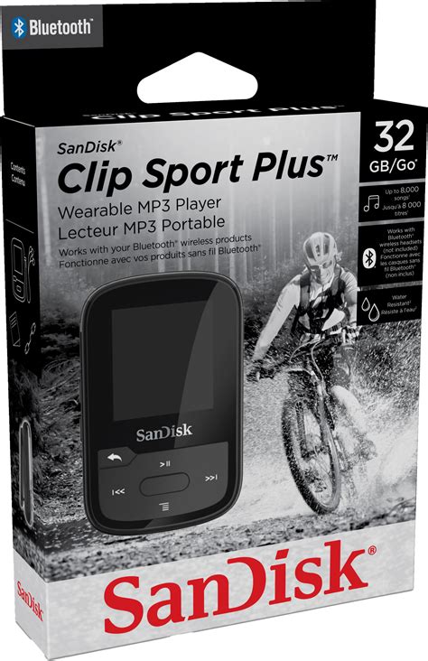 Best Buy SanDisk Clip Sport Plus 32GB MP3 Player Black SDMX32 032G G46K