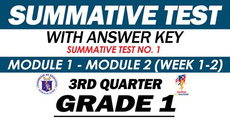 GRADE 1 Summative Test No 1 Quarter 3 Modules 1 2 Guro Tayo