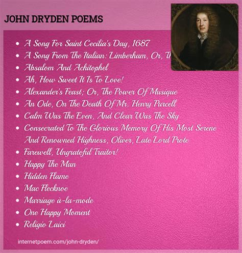 John Dryden Poems