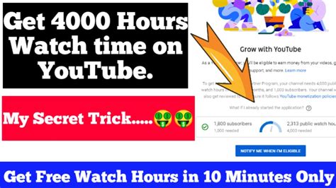 How To Get 4000 Watch Hours For YouTube Channel Get 4000 Hours Watch