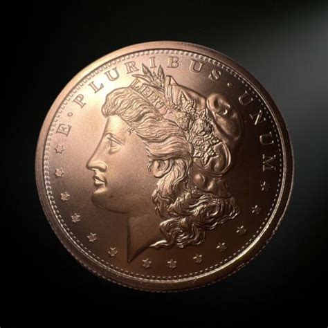 1 Oz Morgan Dollar Round 999 Copper Bullion Bu Ebay