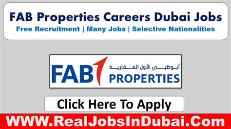 Fab Properties Careers Jobs In Dubai Realjobs