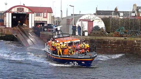 Arbroath Lifeboat Launching Rnli And Dutch Knrm Youtube