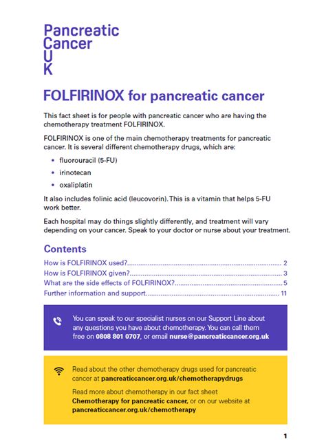 FOLFIRINOX - Pancreatic Cancer UK