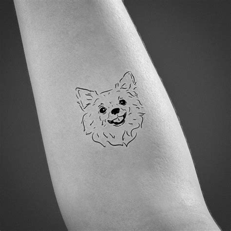 Chihuahua Outline Tattoo Design | Inku Paw