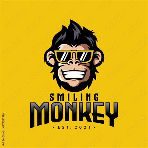 Vetor Do Stock Monkey Mascot Logo Vector Animal Vector Illustration