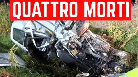 PAUROSO INCIDENTE SULLA PROVINCIALE QUATTRO MORTI SUL COLPO NEL