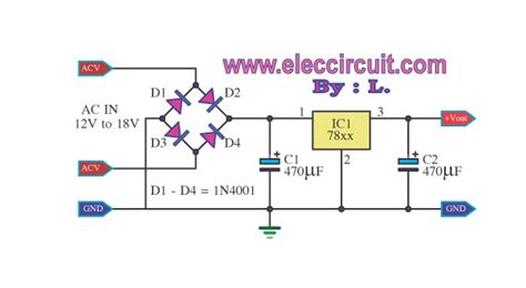 วงจรแปลงไฟ 5V 6V 9V 10V 12V 1A จาก IC 7805 7806 7809 7810 7812